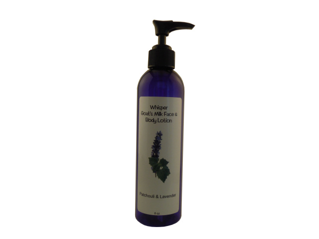 Whisper Goat's Milk Lotion (8 oz) - Patchouli & Lavender